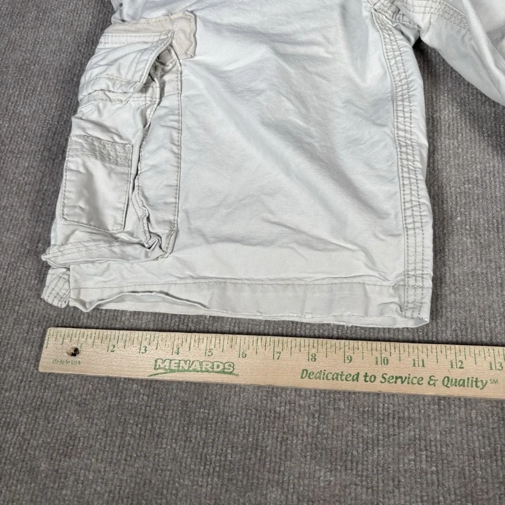 Aeropostale Cargo Shorts Mens 29 Ivory Baggy Heavy Skater Grunge Workwear Y2K